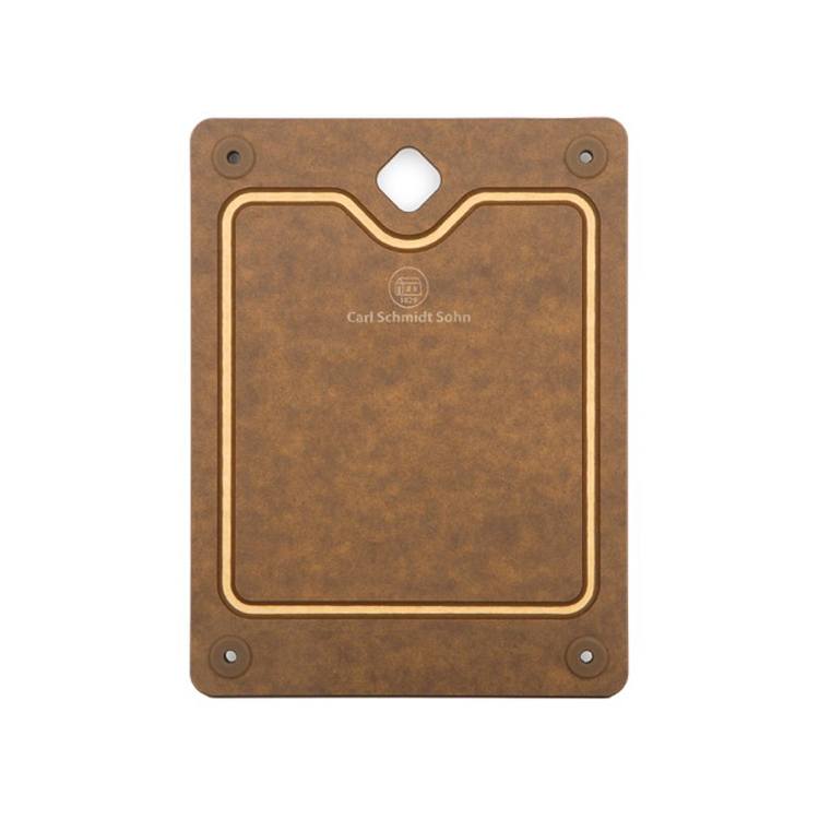 CSS Celle Cutting board with juice groove and silicon rubber Double color 29.8 x 23.5 x 0.9cm