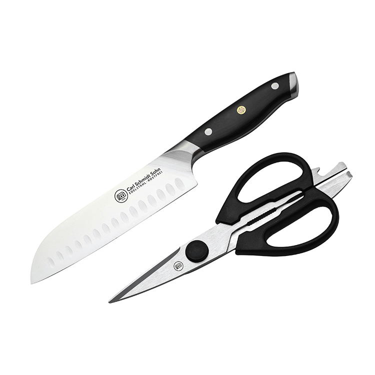 CSS Silver knife and scissors set
