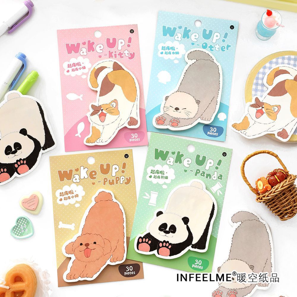 起床啦！小動物便條紙