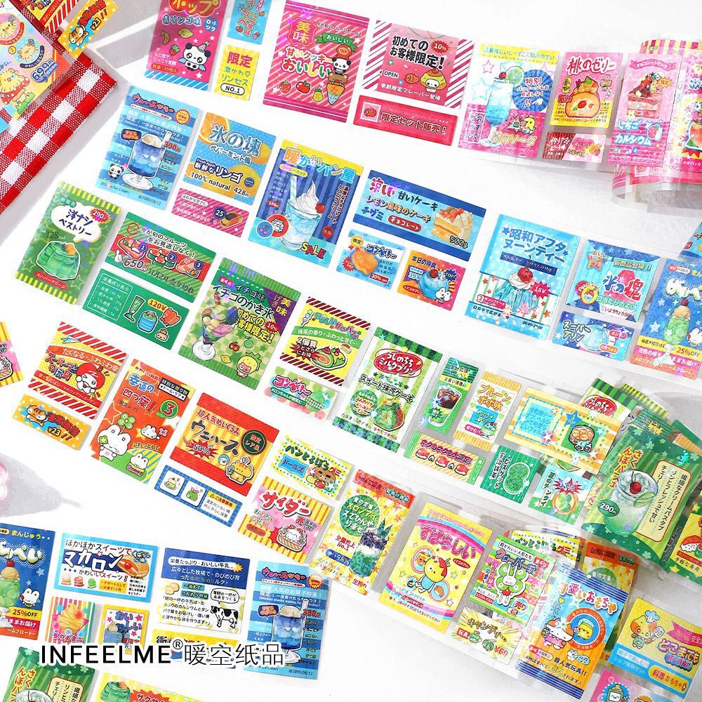 小食代昭和切膜貼紙膠帶卷