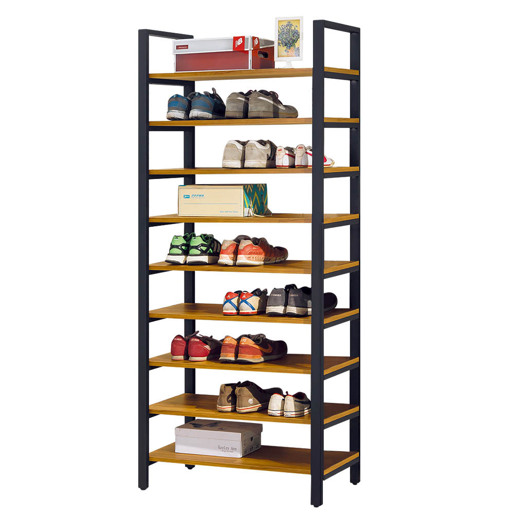 斯克2.7尺工業風開放式高鞋櫃