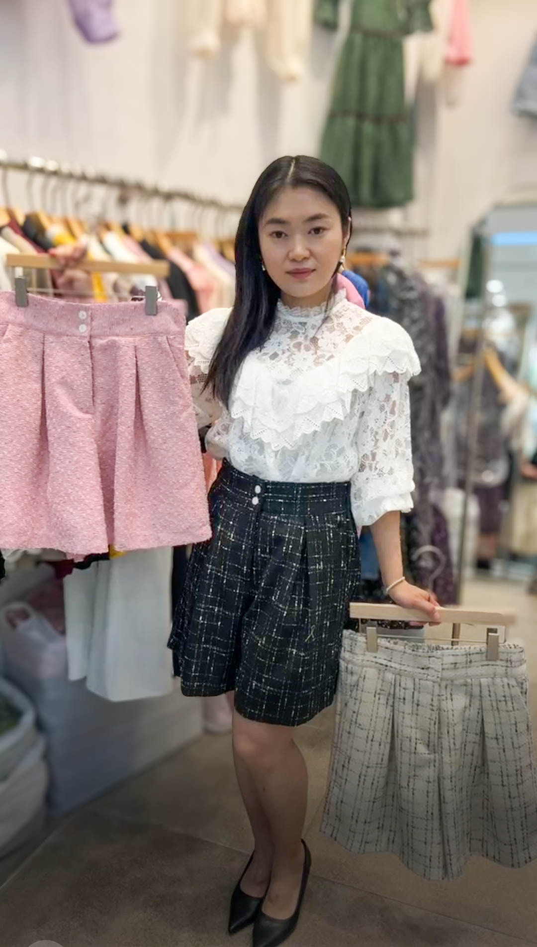🥰PM_K1703  ▶️小香短褲 可穿到XL👉W:74cm H:130cm L:47cm