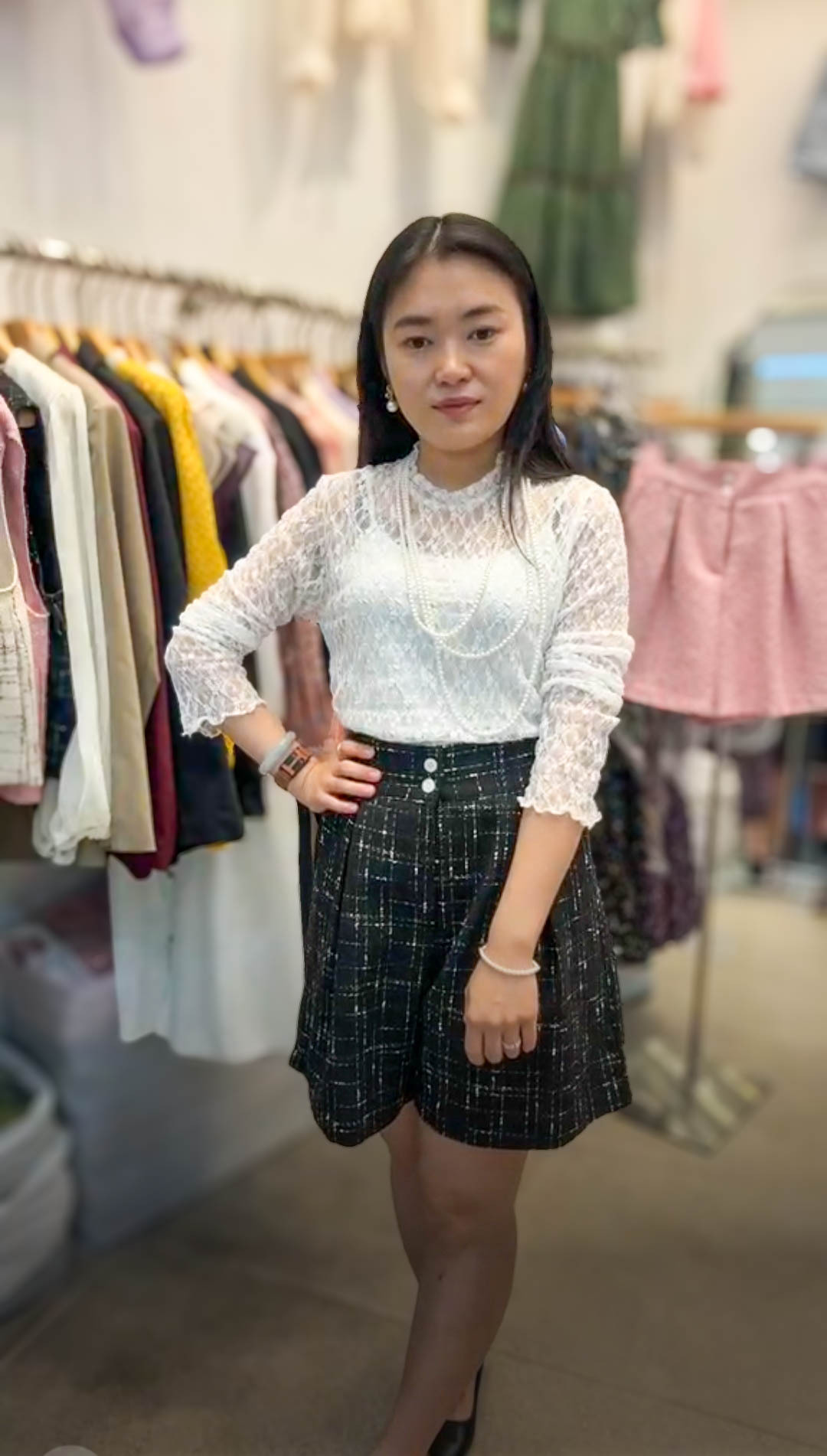 🥰PM_K1704 ▶️蕾絲鏤空長袖上衣 👉B:92-134cm L:59cm