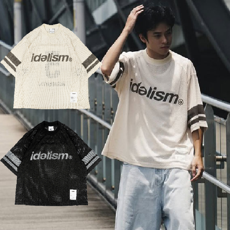 idealism Jersey05 沙色 黑色 運動 復古 網眼 5號球衣【ID25028】