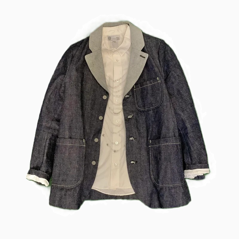 ON SALE : VISVIM SOCIAL SCULPTURE HOPILAND UNWASHED DENIM BLAZER - INDIGO SIZE 2 IN STOCK NOW (現貨發售中)