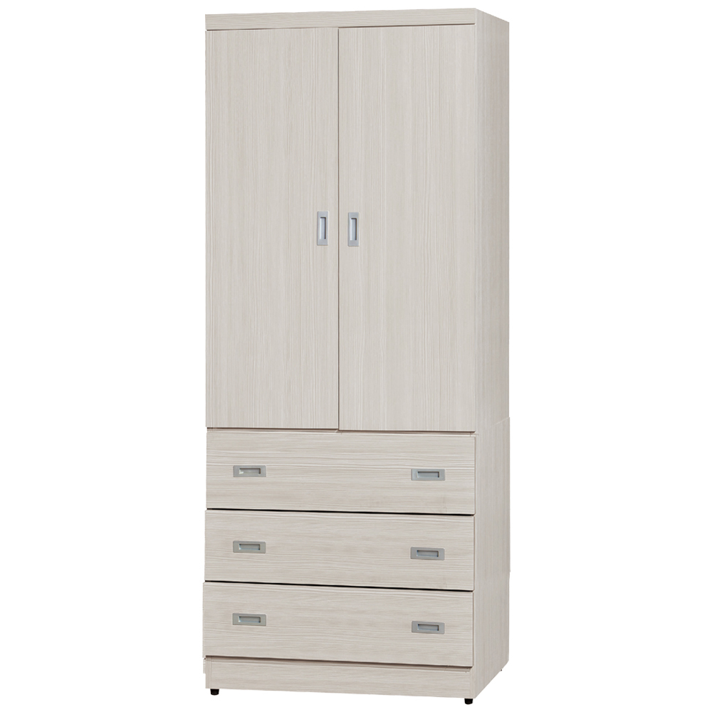 喬克2.7尺二門三抽衣櫃