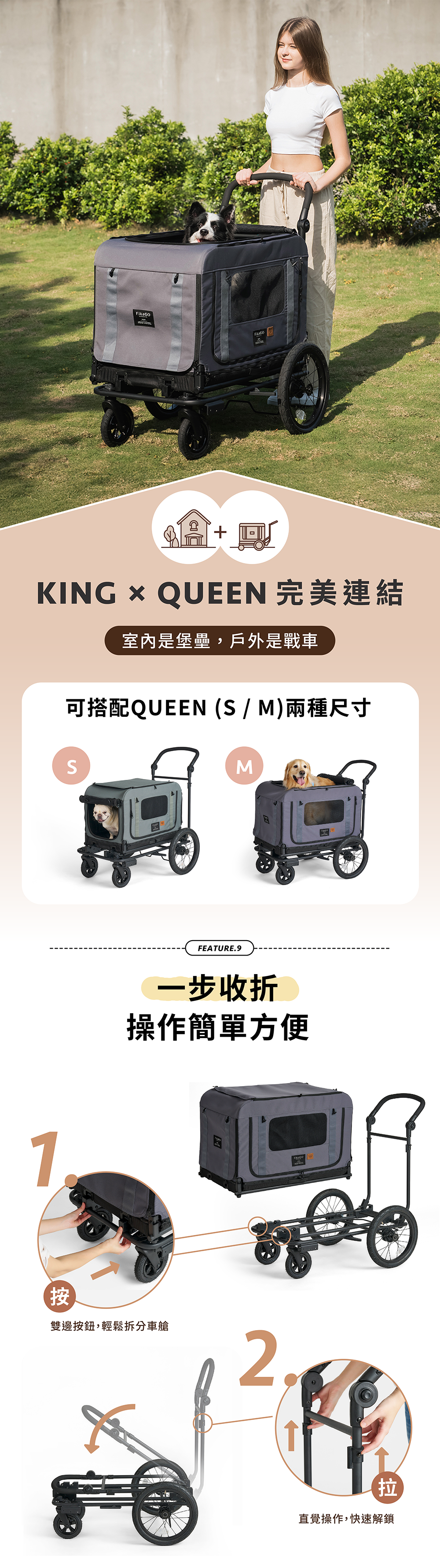FikaGO|KING & QUEEN 行居推車