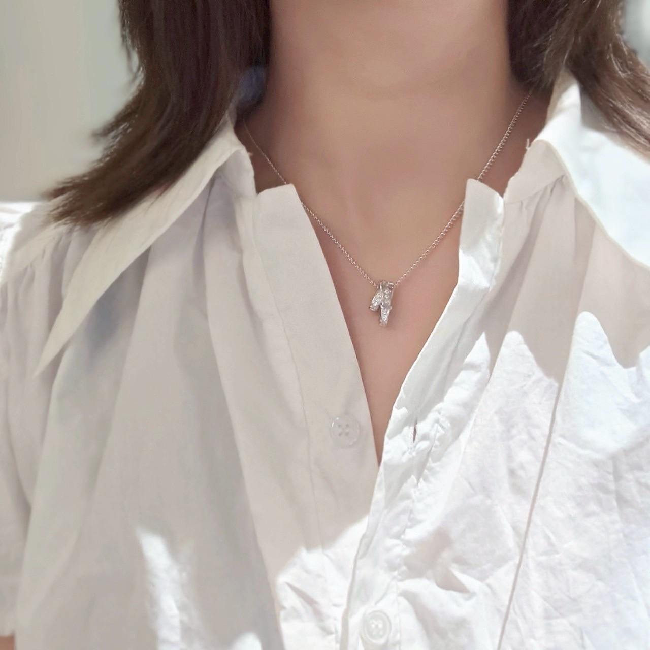 18k”H25 etriviere皮帶扣嵌鑽高奢定製項鍊