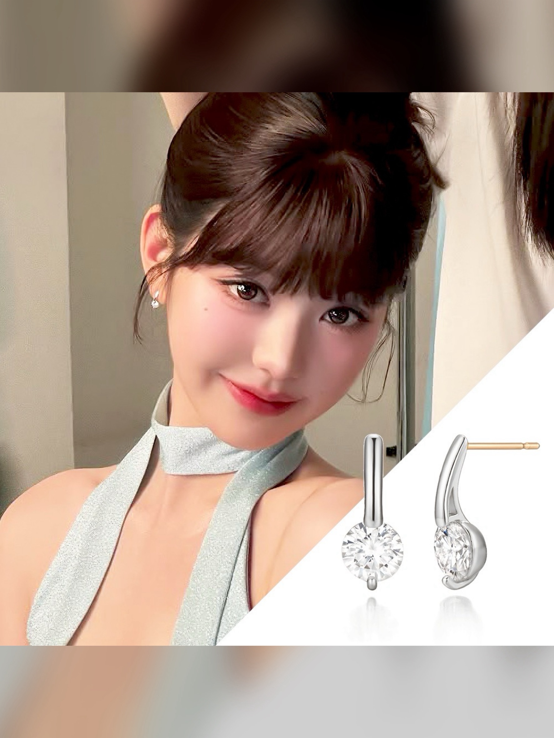 韓國WING BLING授權 14K金質感星落單鑽耳環(IVE 張員瑛、NMIXX 海嫄同款)