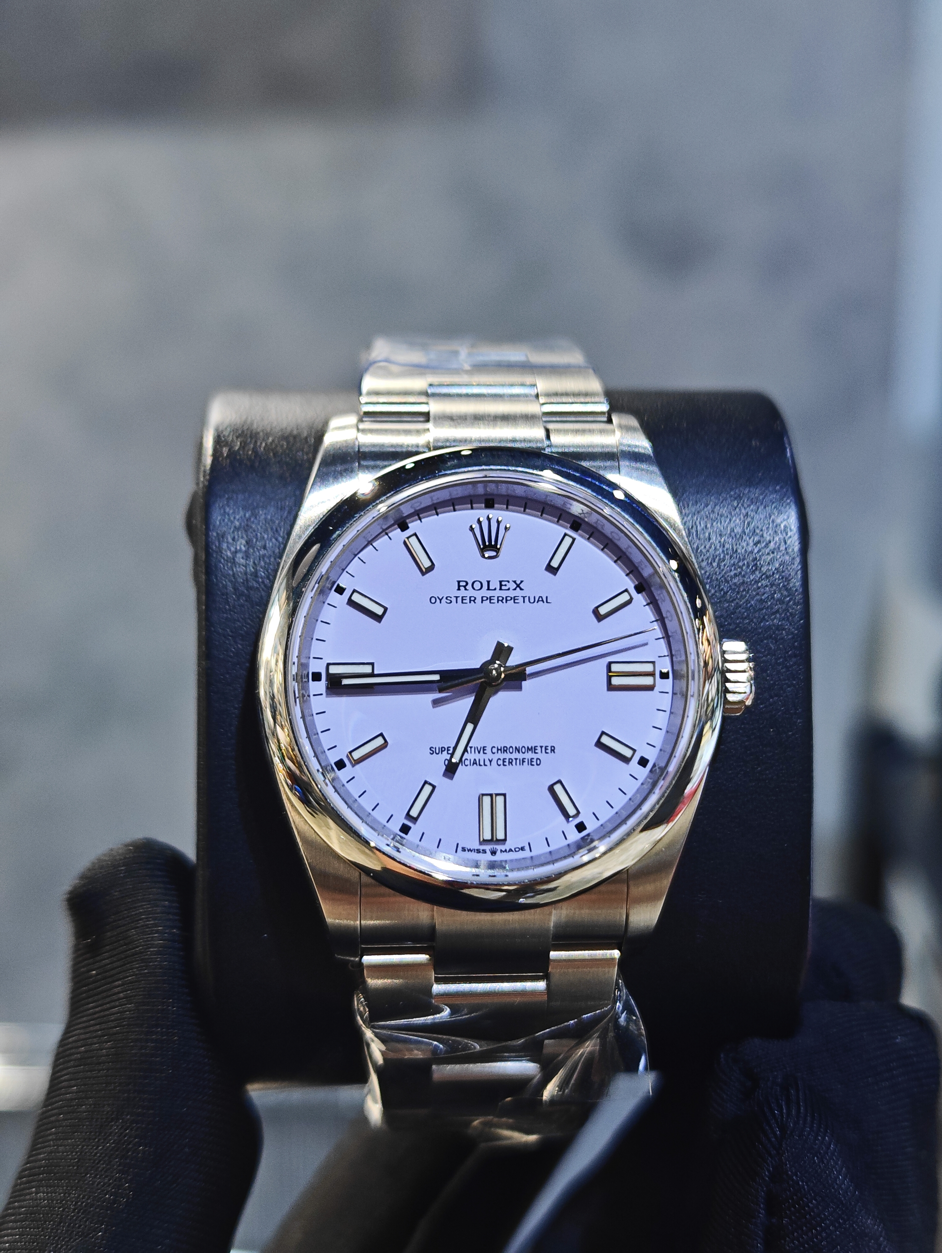 BRAND NEW ROLEX 126000 OYSTER PERPETUAL 36 WITH A LAVENDER DIAL AND AN OYSTER BRACELET 36MM