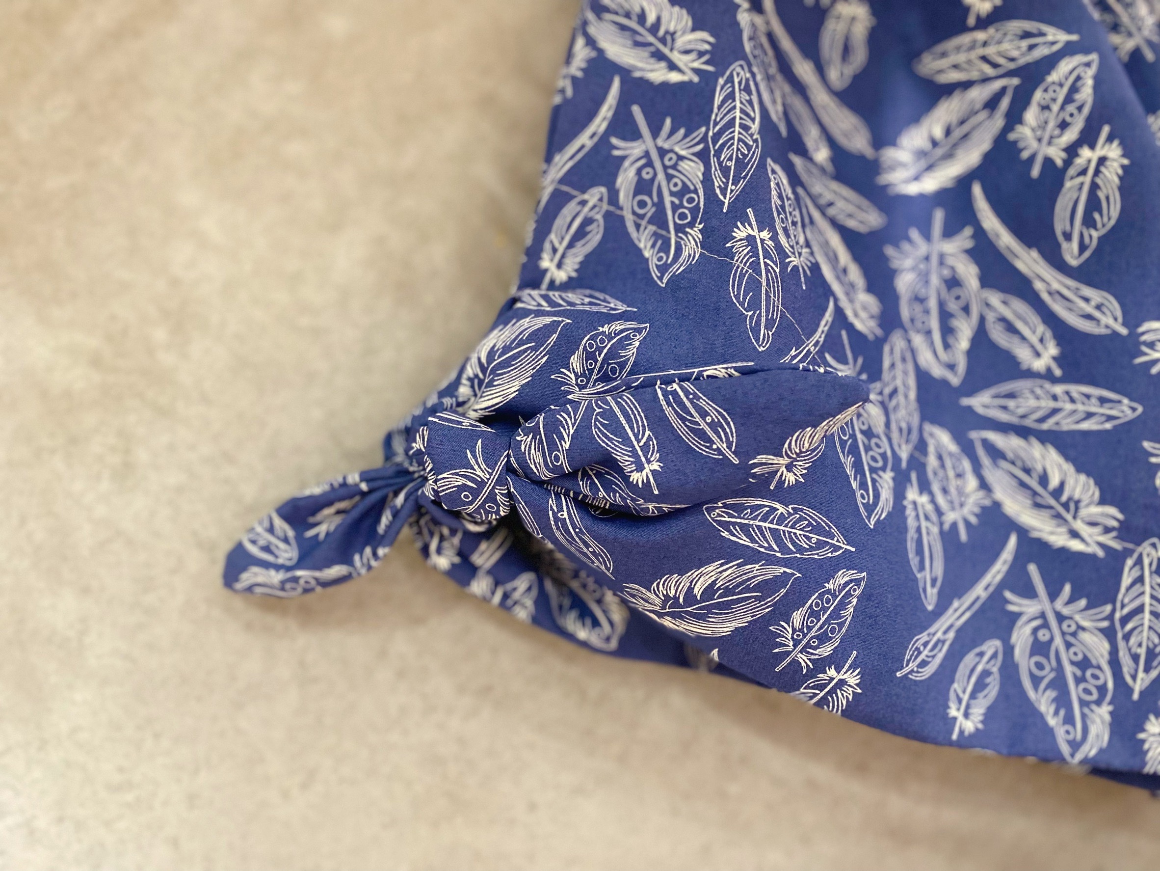 藍羽毛 啾啾褲裙（140）