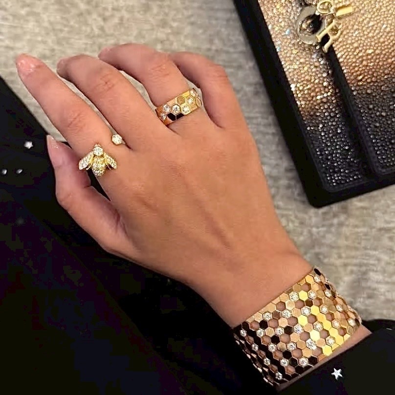 18k”Bee de chaumet皇室蜜蜂高奢定製鑽戒