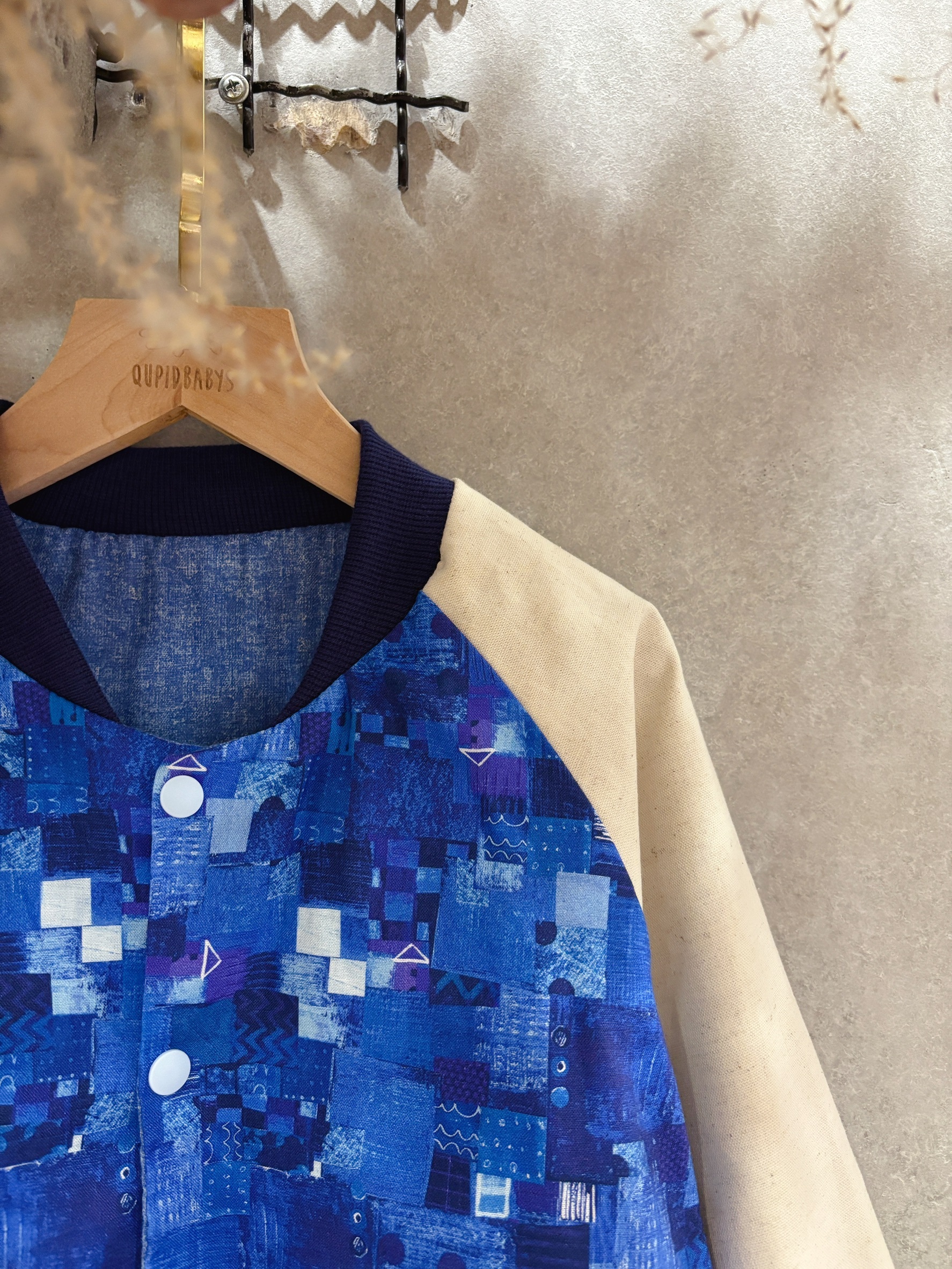 藍馬賽克 棒球外套（130）