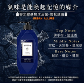 士林總會｜Farcent香水胺基酸沐浴露-雪松琥珀780g