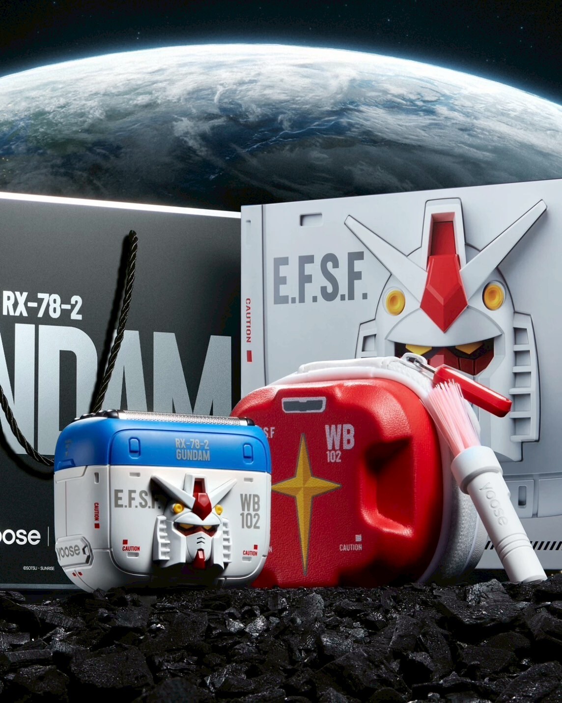 <正版授權> YOOSE RX-78-2 鋼彈聯名 電動刮鬍刀 剃鬚刀 IPX7可水洗