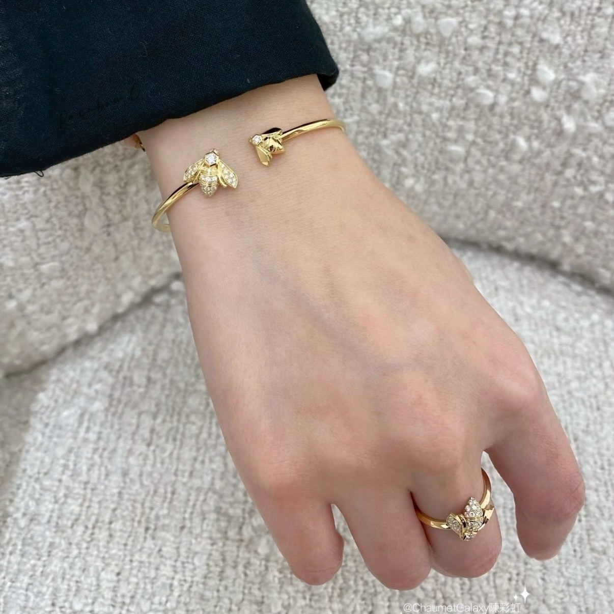 18k cm”Bee de chaumet皇室蜜蜂高奢定製手鐲