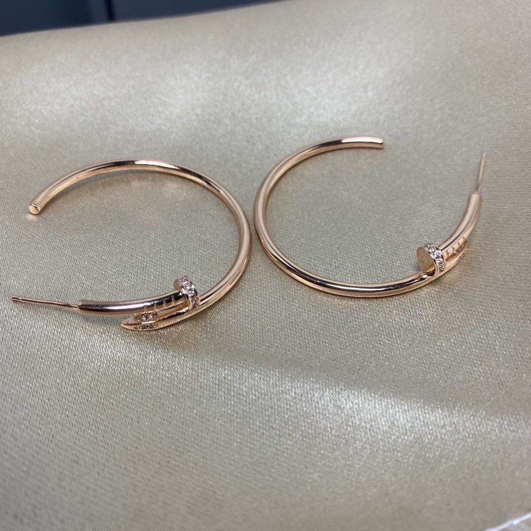 18k”ct Juste un clou大號釘子耳圈”頭尾鑽/光面定製系列