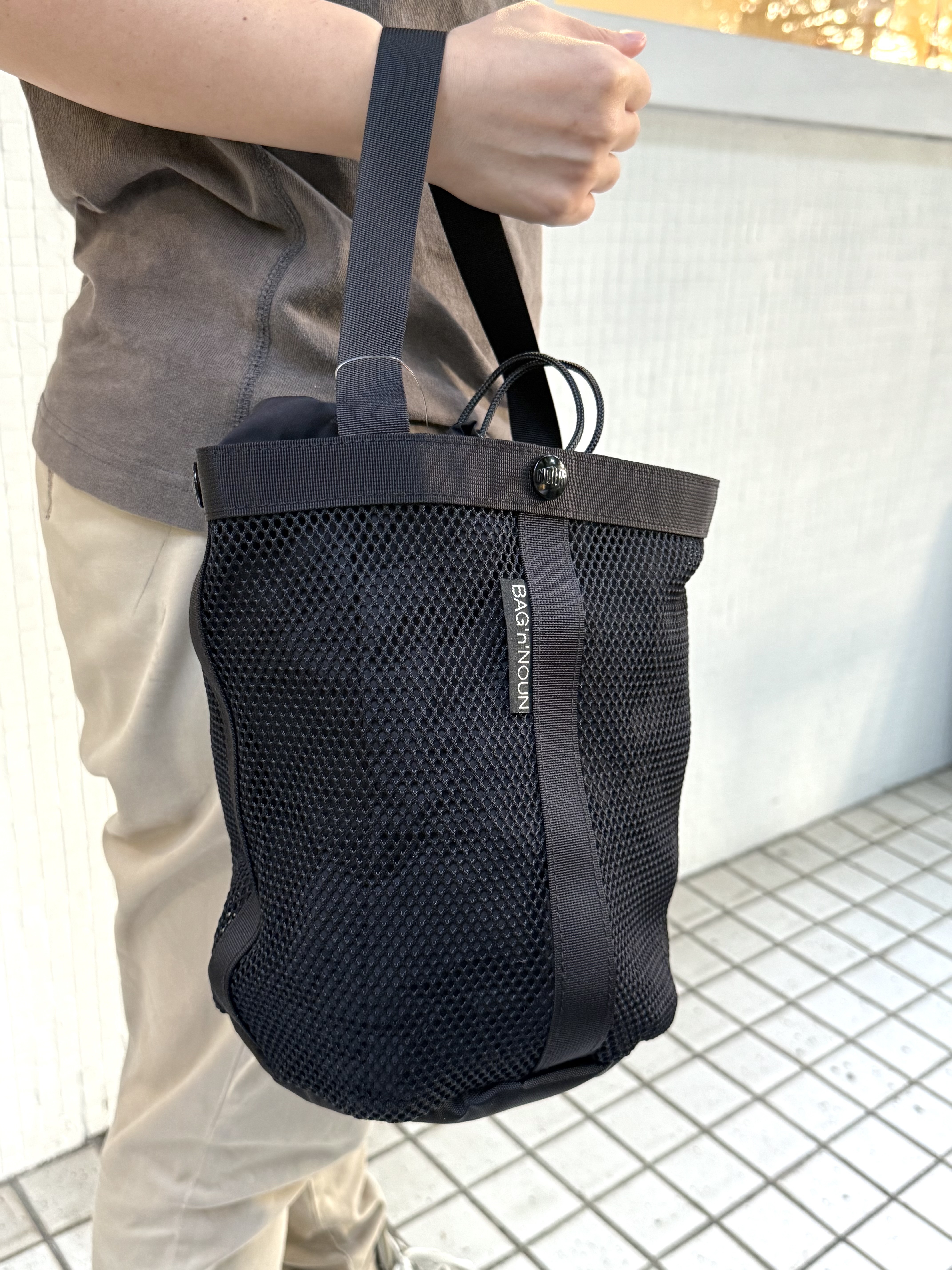 BAG'n'NOUN | NET DRUM 輕量水桶包_綠、黑