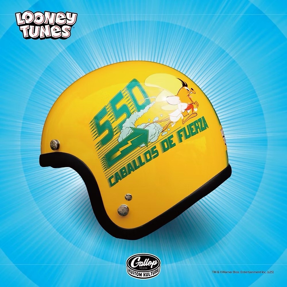 華納兄弟 x Gallop Kustom Kulture 飛毛腿 岡薩雷斯 飛飛鼠 【黃色】3/4罩式