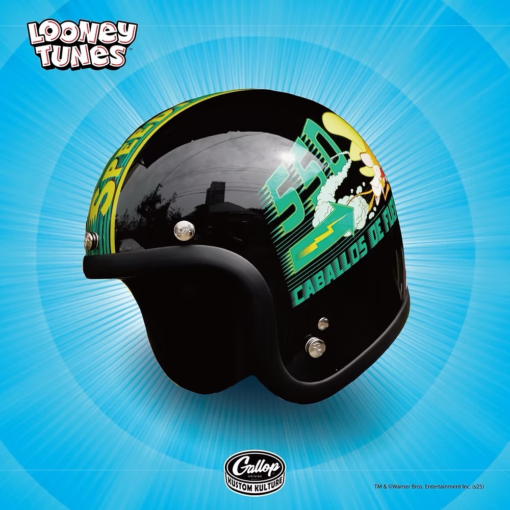 華納兄弟 x Gallop Kustom Kulture 飛毛腿 岡薩雷斯 飛飛鼠 【黑色】3/4罩式