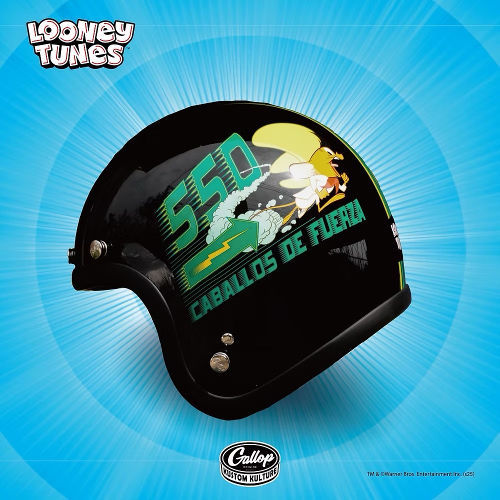 華納兄弟 x Gallop Kustom Kulture 飛毛腿 岡薩雷斯 飛飛鼠 【黑色】3/4罩式