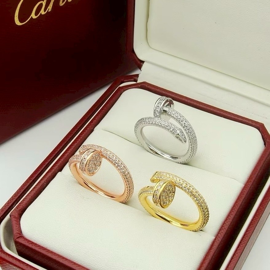 18k”ct Juste un clou高奢滿鑽粗釘子”定製戒指