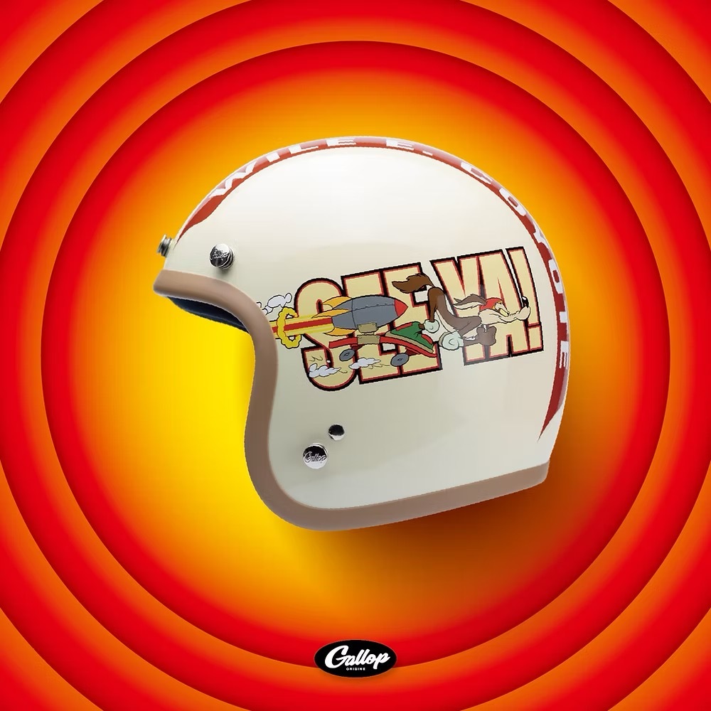華納兄弟樂一通 x Gallop 嗶嗶鳥與威利狼款 聯名【米色】 3/4罩式