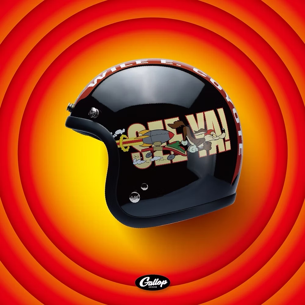 華納兄弟樂一通 x Gallop 嗶嗶鳥與威利狼款 聯名【黑色】 3/4罩式