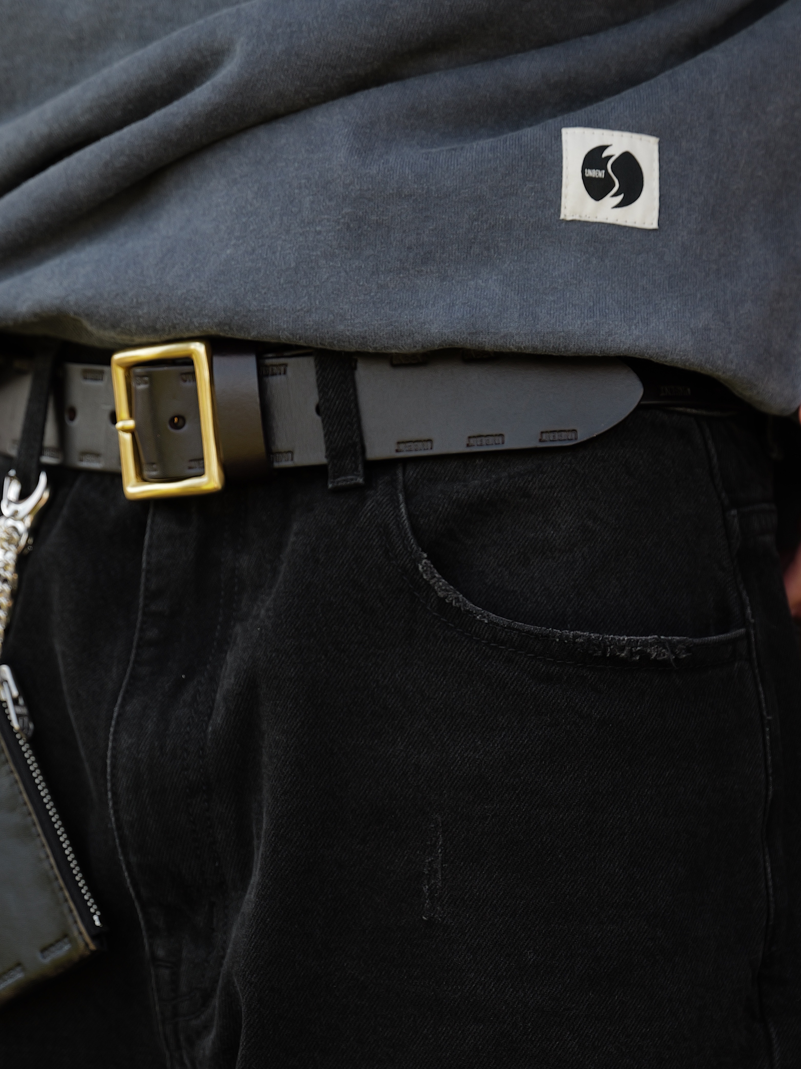 #預購 UNBENT 25AW 義大利4.0mm牛皮 壓印LOGO 銅釦 真皮腰帶 皮帶