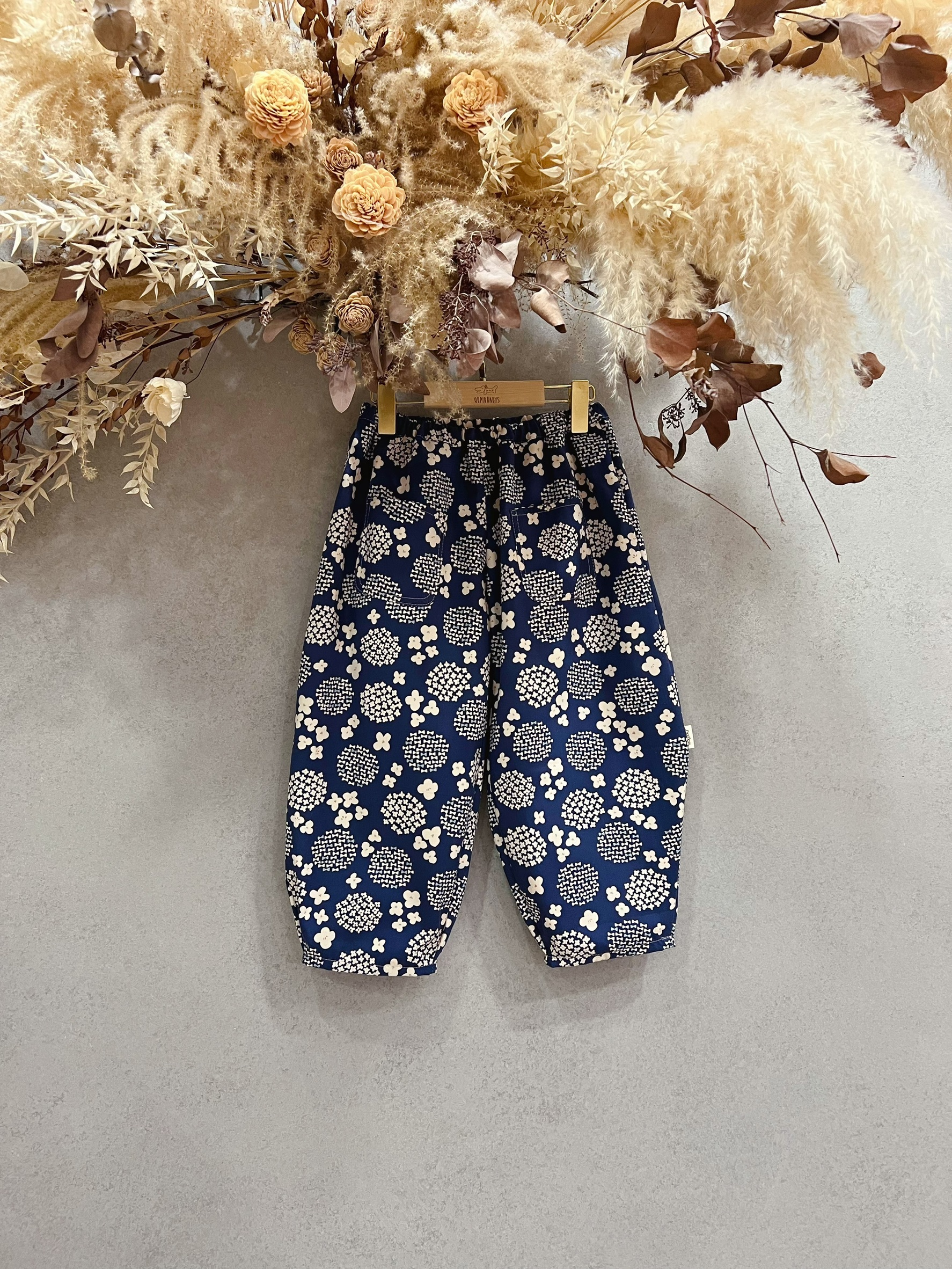 藍繡球花 農夫褲（130）