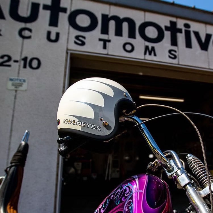 台灣限定Gallop X MOONEYES 2021【白色】 3/4罩式