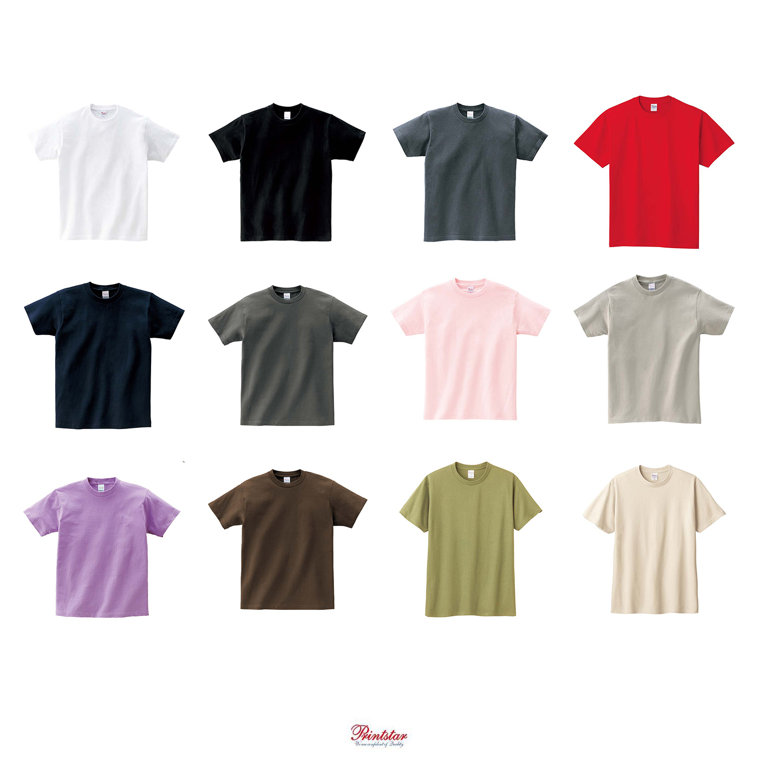 Printstar 圓領 5.6盎司 重量型棉Tee 素TEE 短袖 00085-CVT [台灣現貨]