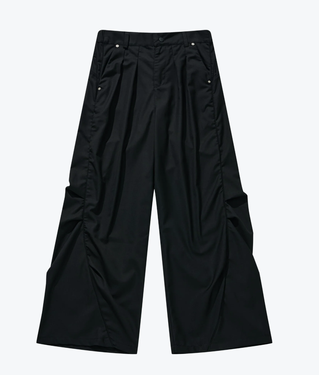 [現貨] Sense Phantom Fold Trousers Black | L25-35