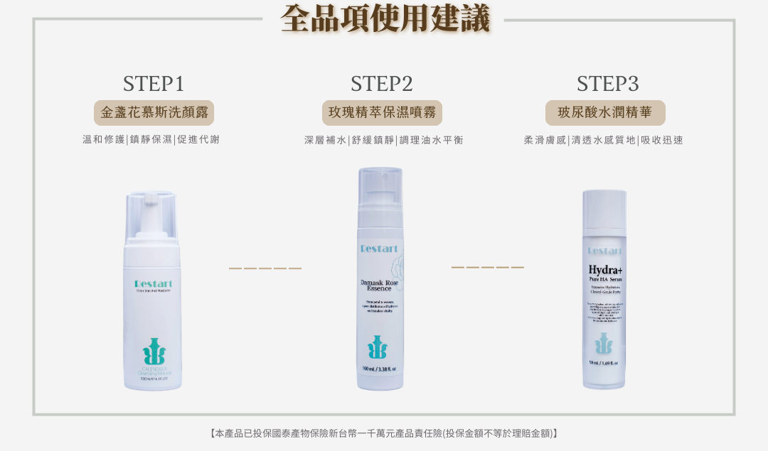 全品項使用建議及一千萬元產物險