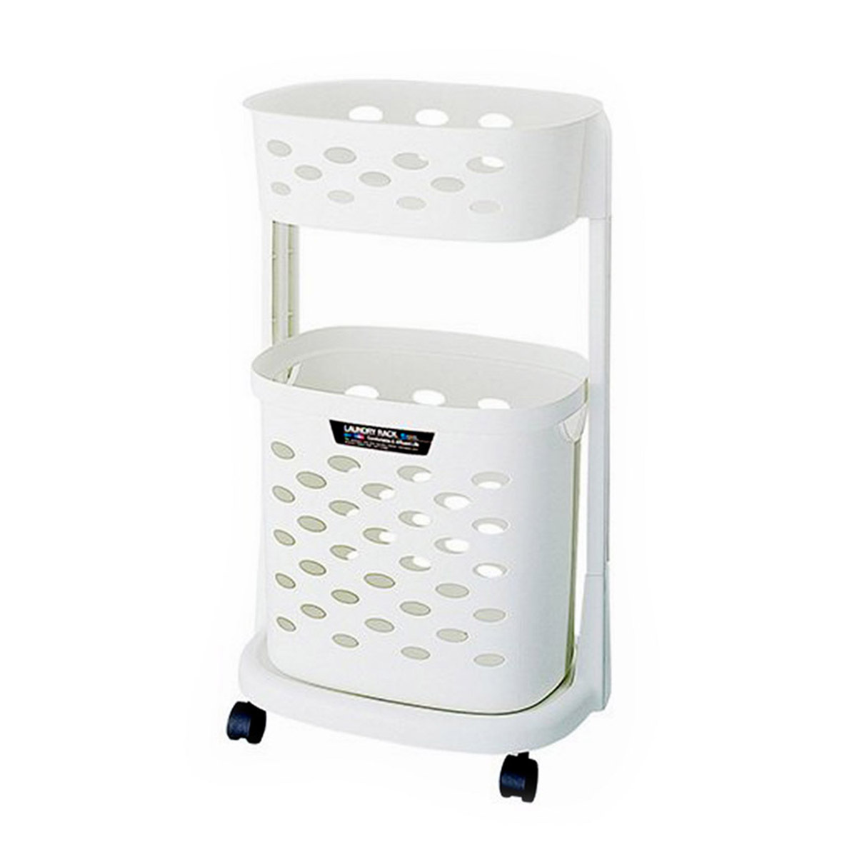 日本品牌 ASVEL WILL LAUNDRY R型 有轆衣物籃 -7406-W