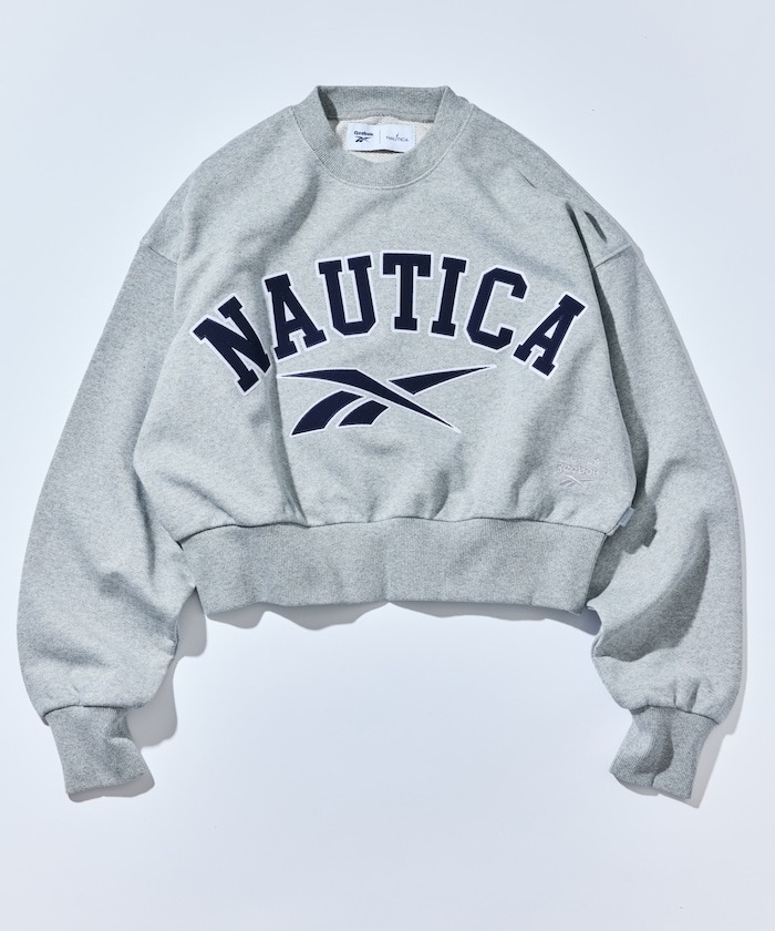 『代購商品』2025AW NAUTICA x Reebok Heavyweight Crew Neck Arch Logo Sweatshirt 聯名 女生 短版 大學T 1123207500004