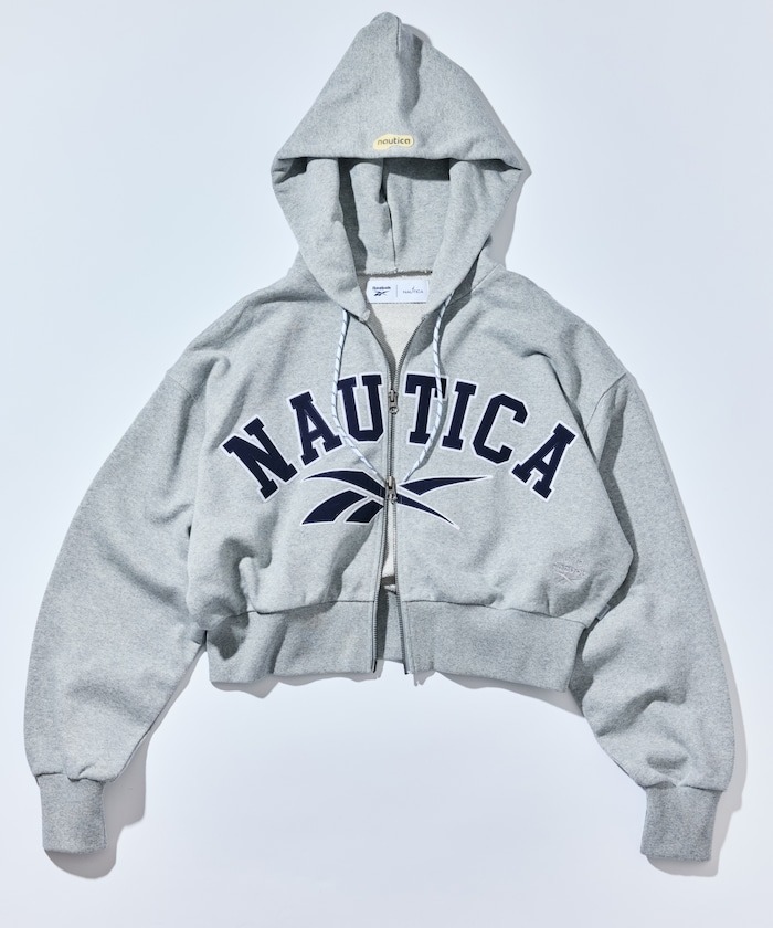 『代購+現貨商品』2025AW NAUTICA x Reebok Heavyweight Arch Logo Zip Hoodie 聯名 女生 短版 連帽 外套 現貨 1125207500005