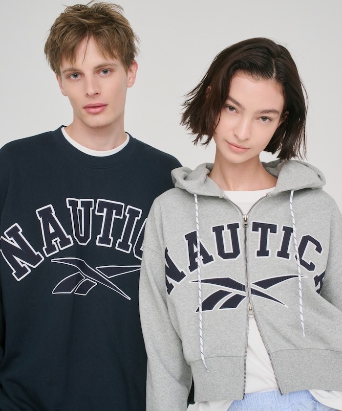 『代購+現貨商品』2025AW NAUTICA x Reebok Heavyweight Arch Logo Zip Hoodie 聯名 女生 短版 連帽 外套 現貨 1125207500005