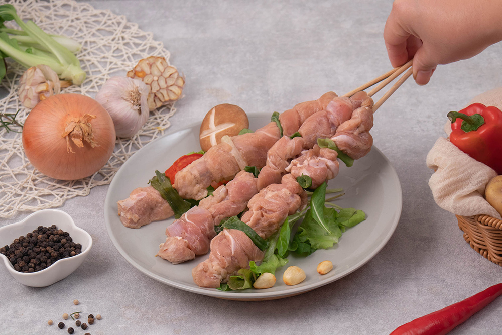 烤肉聚餐食材推薦-XXL雞肉串烹調方式