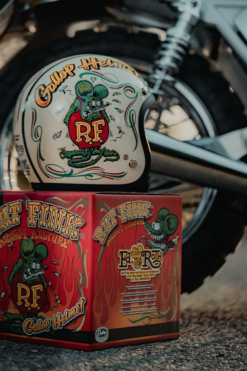 Gallop X Rat Fink 老鼠芬克 聯名限定【米白】 3/4罩式