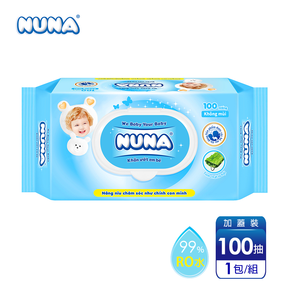 【NUNA】潔膚濕巾100抽/包