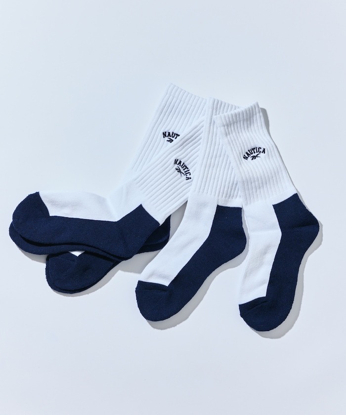 『代購+現貨商品』2025AW NAUTICA x Reebok 3-Pack Embroidered Ribbed Socks 聯名 刺繡 Logo 男/女 長襪 襪子 三雙一包 現貨