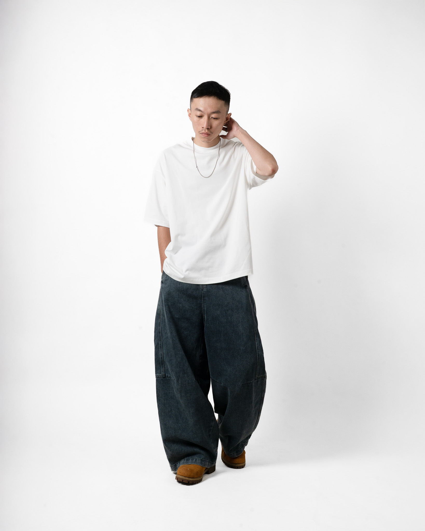 OurPick Heavy Washed Scimitar Jeans 重工水洗闊腿牛仔褲