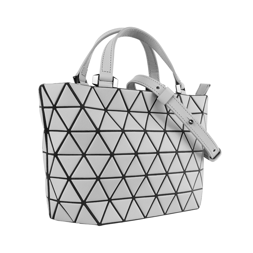 【ISSEY MIYAKE三宅一生】Bao Bao Crystal Matte 霧面迷你手提/斜背包(灰色)