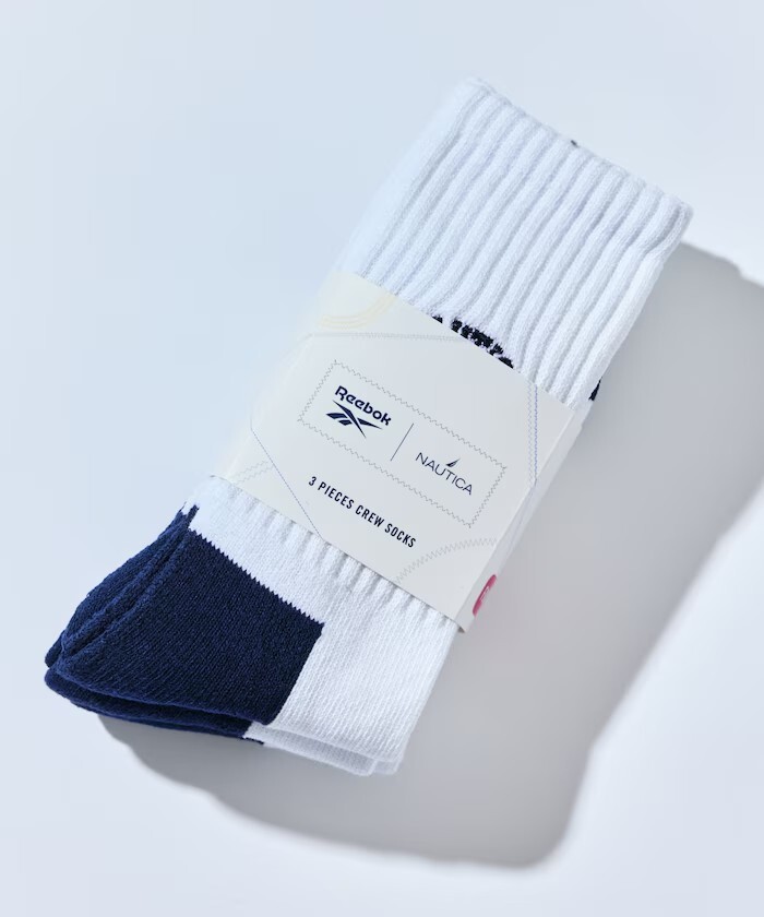 "代購" Reebok×NAUTICA 限定 聯名Logo 刺繡 長襪