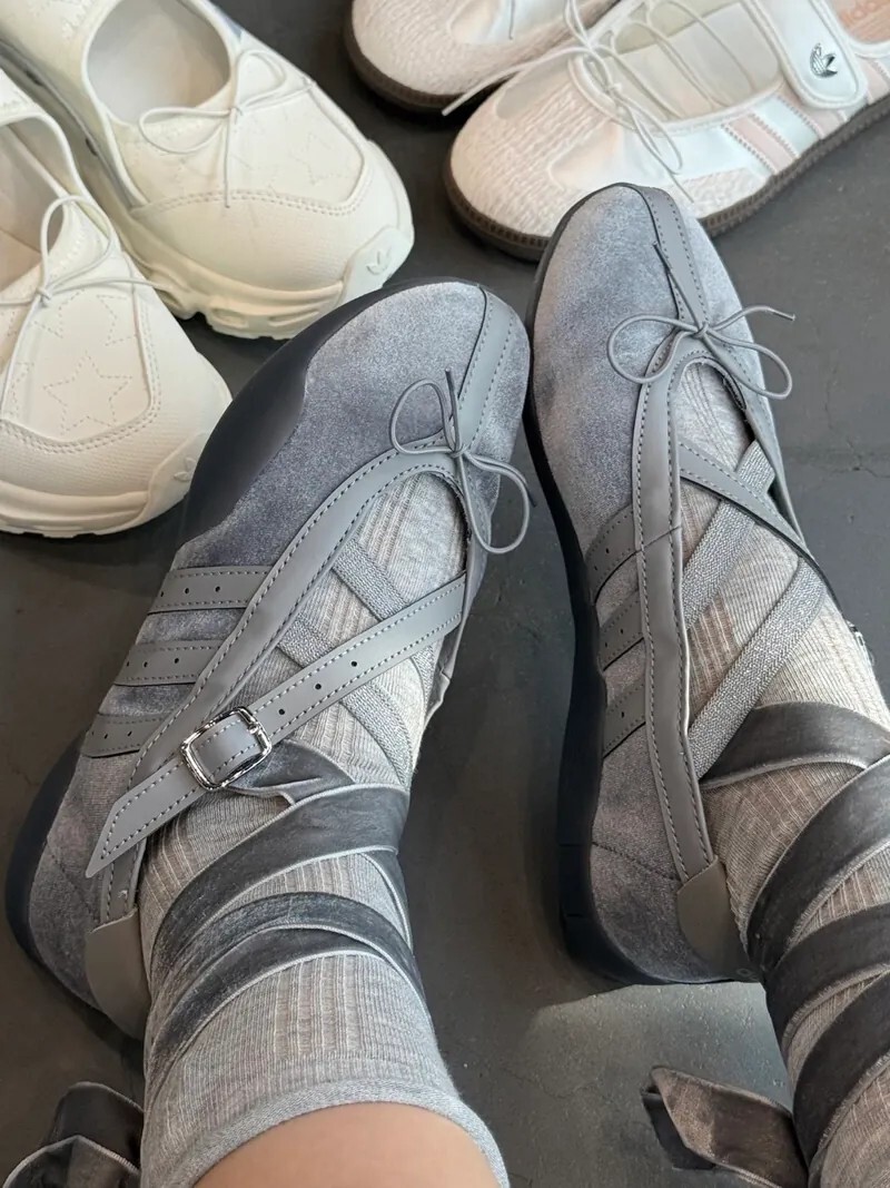 KTQ STORE ‧ Adidas Taekwondo Mei Ballet Grey Velour  絲絨灰 瑪莉珍鞋 女鞋 JR4487