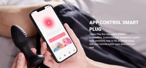 Honey Play Box - Frenzy 感應式 App 智能遙控 旋轉震動後庭塞 - 黑色