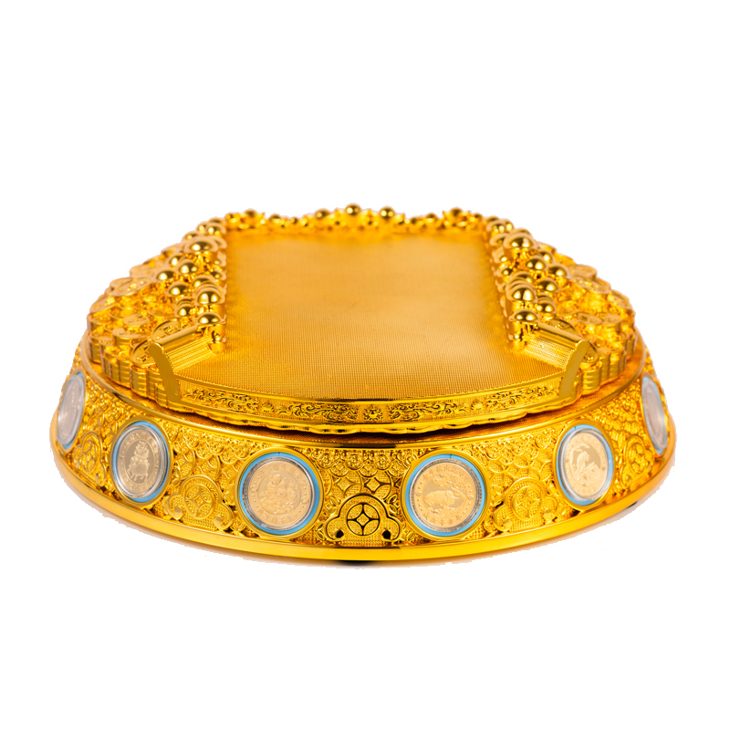 【竹山土地公】金雞發財寶座(附精美盒子)