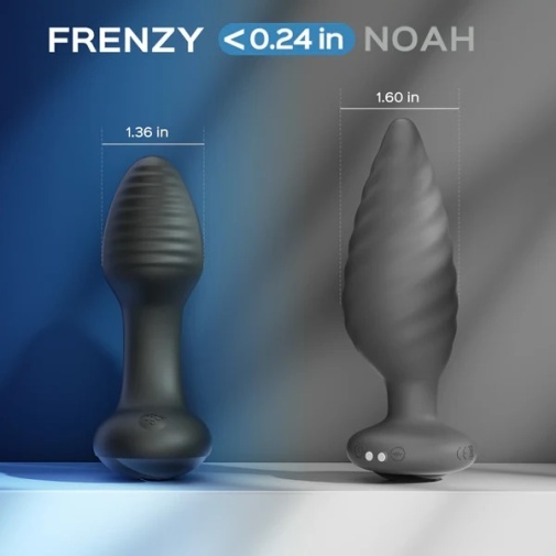 Honey Play Box - Frenzy 感應式 App 智能遙控 旋轉震動後庭塞 - 黑色