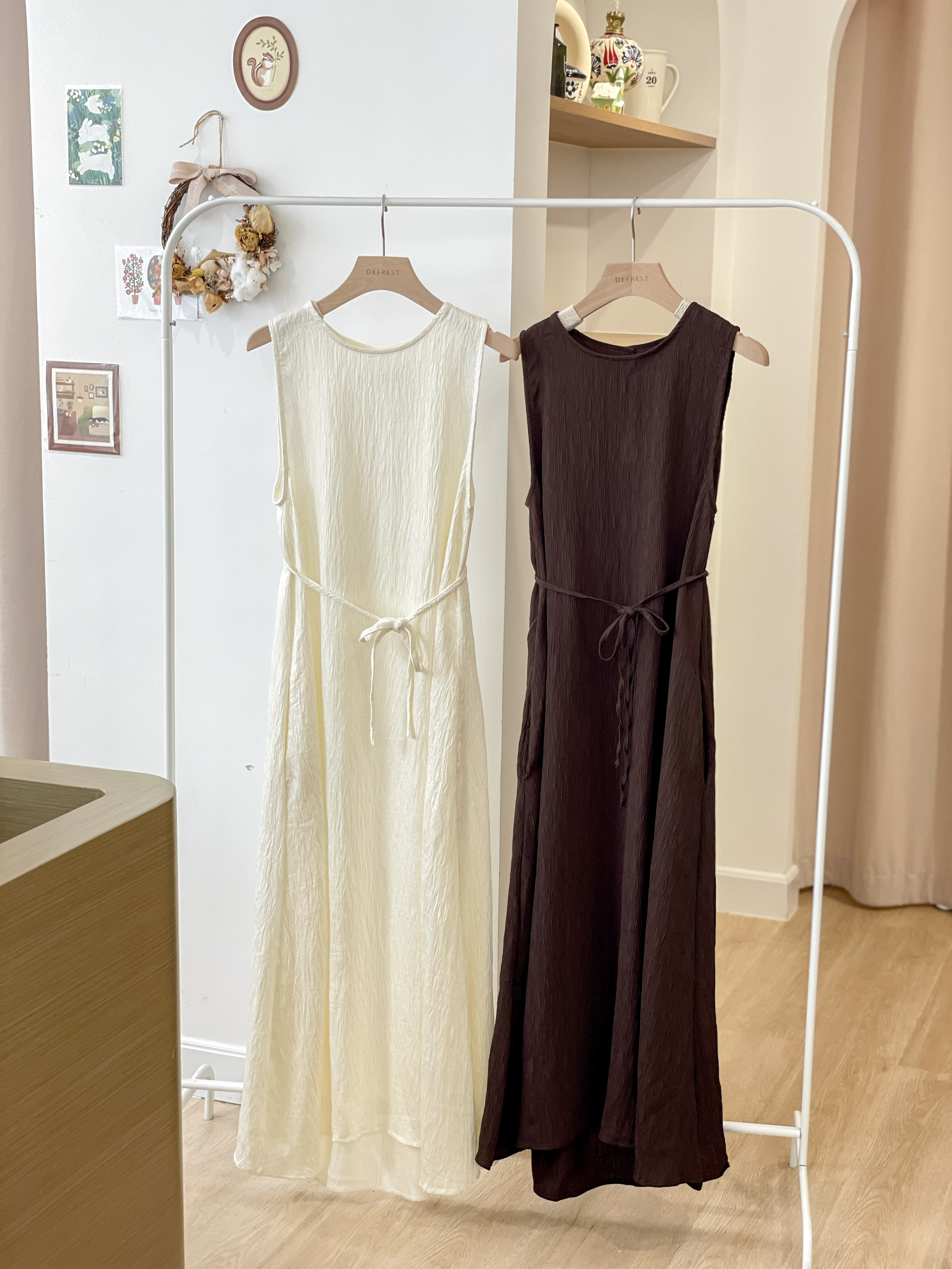 OP667 Mocha Sleeveless Maxi Dress